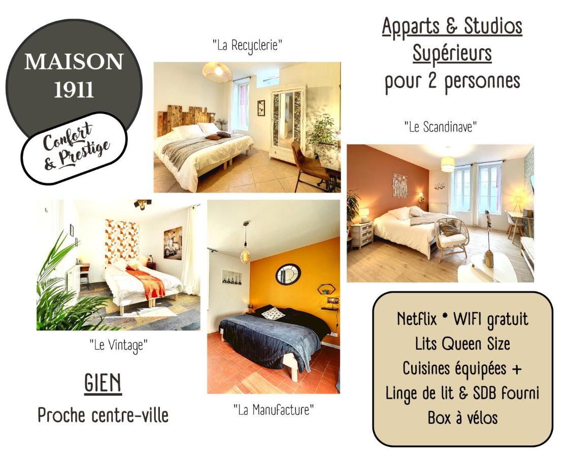 Appart Le Scandinave - Maison 1911 - Confort & Prestige Gien Extérieur photo
